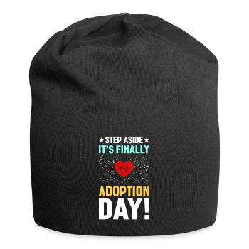 Mettez de côté C’est enfin le jour de l’adoption - Bonnet en jersey - noir - Devant