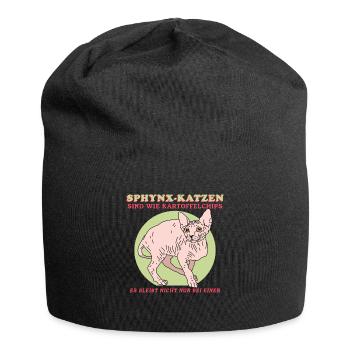 Sphynx Cat Cat Owner Cat Owner Gift - Jersey Beanie - black - Front