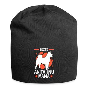 Beste Akita Inu Mama japanischer Spitz - Jersey-Beanie - Schwarz - Vorne