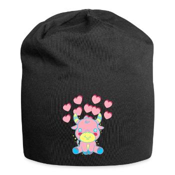 Idée cadeau chaleureux enfants tout-petits bébé - Bonnet en jersey - noir - Devant