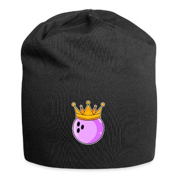 Bowling Damen Partnerlook - Jersey-Beanie - Schwarz - Vorne