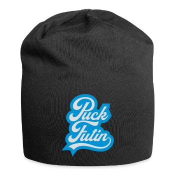 puck futin logo design - Jersey Beanie - black - Front