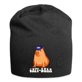 Capybara drôle en disant Capy Bara - Bonnet en jersey - noir - Devant