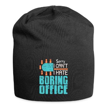 Désolé, je ne peux pas détester le bureau ennuyeux - Bonnet en jersey - noir - Devant