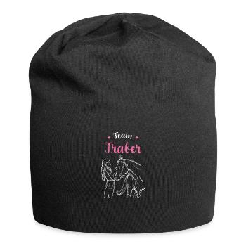 Traber I Pony Horse Saying Motif pour cavalier - Bonnet en jersey - noir - Devant