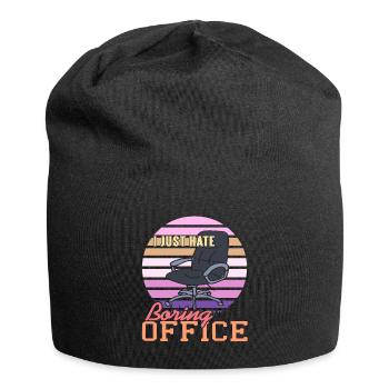 I just hate Boring Office - Jersey Beanie - black - Front
