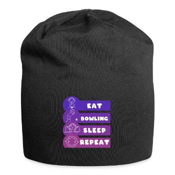 Eat Bowling Sleep Repeat Bowler - Jersey-Beanie - Schwarz - Vorne