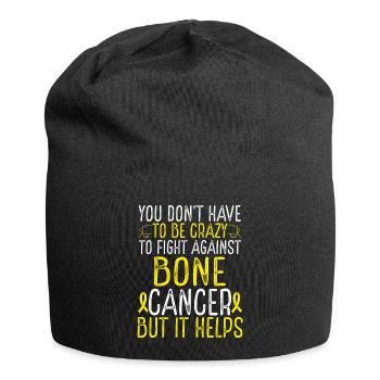 Bone Cancer Awareness Have to be Crazy Fighter - Jersey-Beanie - Schwarz - Vorne