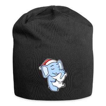 Eléphant Noël Sommeil Sommeil Sommeil Sommeil - Bonnet en jersey - noir - Devant