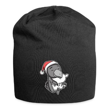 Corbeau Noël Sommeil Sommeil Sommeil Sommeil - Bonnet en jersey - noir - Devant