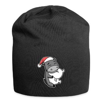 Âne Noël Sommeil Sommeil Sommeil Sommeil - Bonnet en jersey - noir - Devant