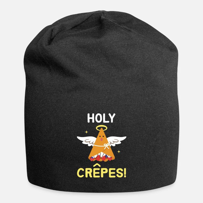 Holy Crepes Crepe Pfannkuchen Engel - Jersey-Beanie - Schwarz