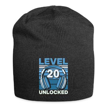 Niveau 20 Jeu débloqué Birthday Gamer - Bonnet en jersey - charbon - Devant