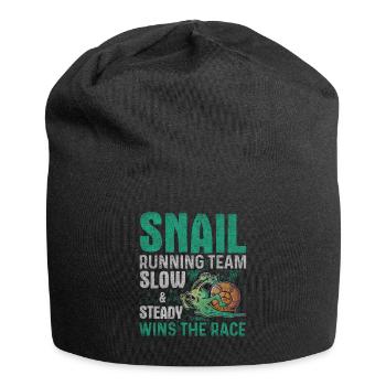 Équipe de course d’escargot Drôle de coureur d’escargot - Bonnet en jersey - noir - Devant