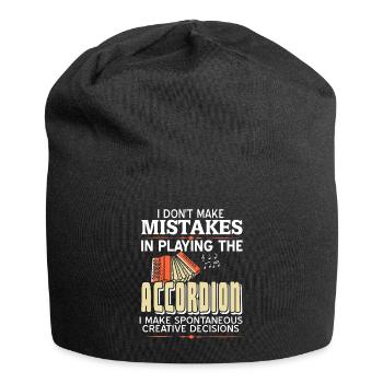 I don't make mistakes in paying the Accordion - Jersey Beanie - black - Front