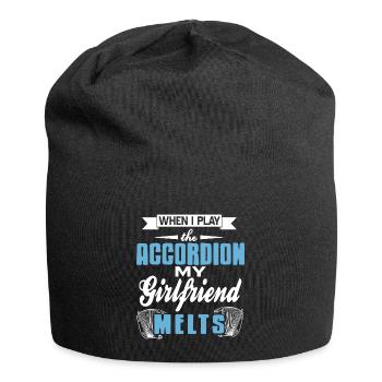 When i play the accordion my girlfriend melts - Jersey-Beanie - Schwarz - Vorne