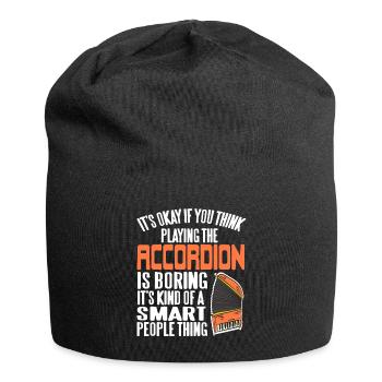 Its okay if playing accordion is boring - Jersey-Beanie - Schwarz - Vorne