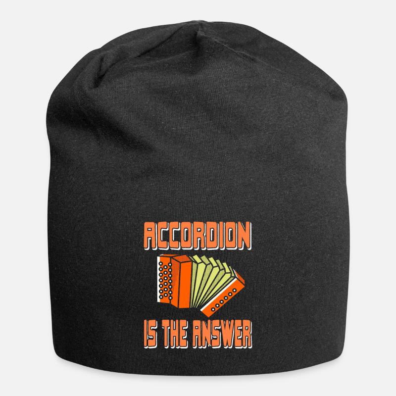 Accordion is the answer - Jersey Beanie - black