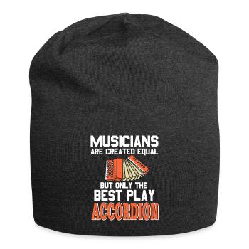 Musicians are creates equal play Accordion - Jersey Beanie - charcoal grey - Front