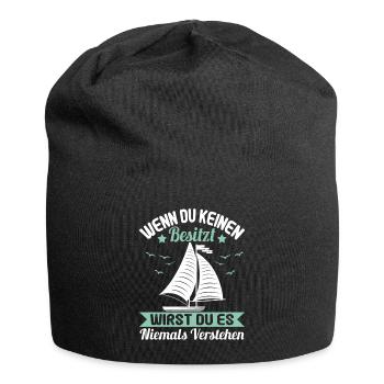 Lustiges Ostsee Segler Helgoland eigner Spruch - Jersey-Beanie - Schwarz - Vorne