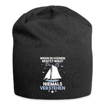 Lustiges Ostsee Segler Helgoland eigner Spruch - Jersey-Beanie - Schwarz - Vorne