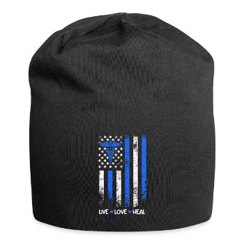 Live Love Heal USA Flag Best Nurse - Jersey Beanie - black - Front