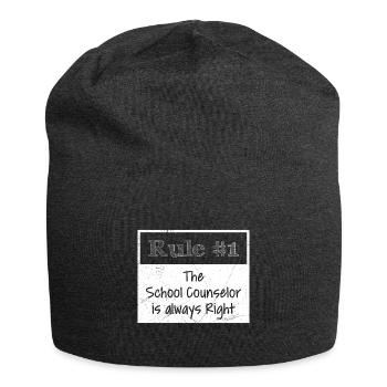 Rule no. 1 he is always right school counselor - Jersey Beanie - charcoal grey - Front
