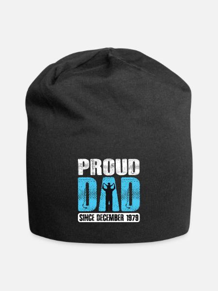 Proud Dad Since December 1979 - Jersey-Beanie - Schwarz