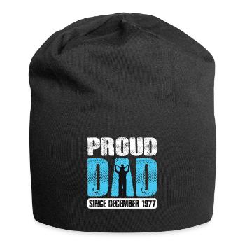 Proud Dad Since December 1977 - Jersey-Beanie - Schwarz - Vorne