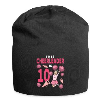 Cette pom-pom girl a 10 ans d’anniversaire de cheerleading - Bonnet en jersey - noir - Devant