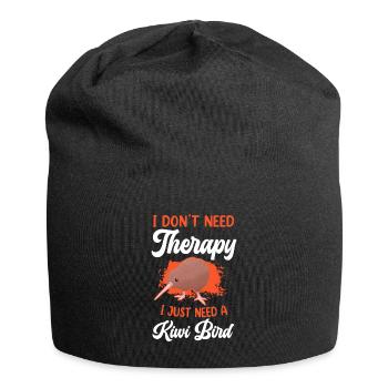 Kiwi Vogel brauche keine Therapie Neuseeland Kiwi - Jersey-Beanie - Schwarz - Vorne
