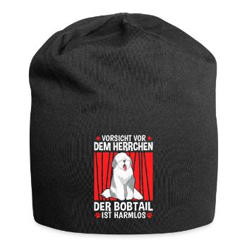Bobtail Herrchen altenglischer Schäferhund - Jersey-Beanie - Schwarz - Vorne