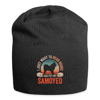 Lire et caresser Samoyède Samoyède - Bonnet en jersey - noir - Devant