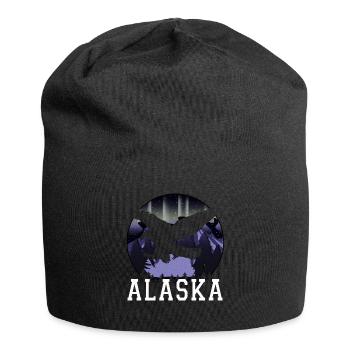 Alaska Gift USA Nature Bear Denali Grizzly Forest - Jersey Beanie - black - Front