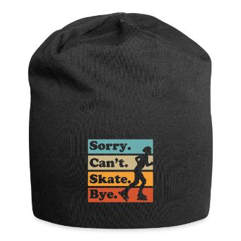 Roller Skates Inline Skates Herren Damen Geschenk - Jersey-Beanie - Schwarz - Vorne
