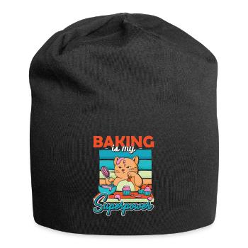 La cuisson du chat est ma cuisson de superpuissance - Bonnet en jersey - noir - Devant