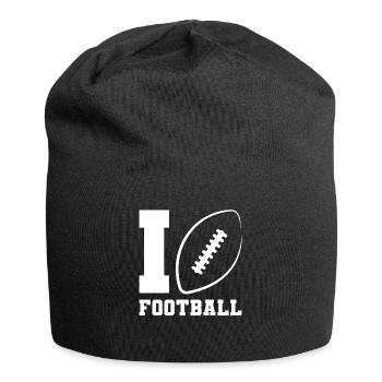 I love Football American Football - Jersey Beanie - black - Front