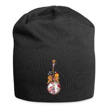 Banjo Shirts For Men Bluegrass Appalachia Folk - Jersey Beanie - black - Front