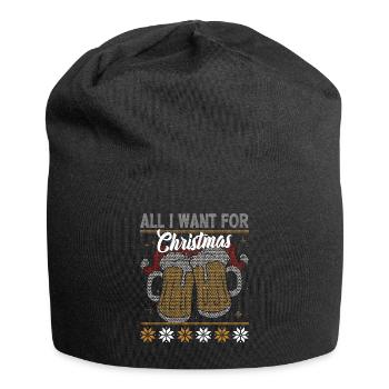 All I need for Christmas is BEER - Jersey Beanie - black - Front