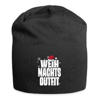 Weihnachts-Outfit Partnerlook Weihnachten Familie - Jersey-Beanie - Schwarz - Vorne
