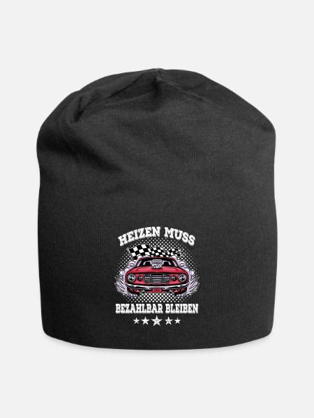 Heizen muss bezahlbar bleiben Oldtimer Muscle Car - Jersey-Beanie - Schwarz