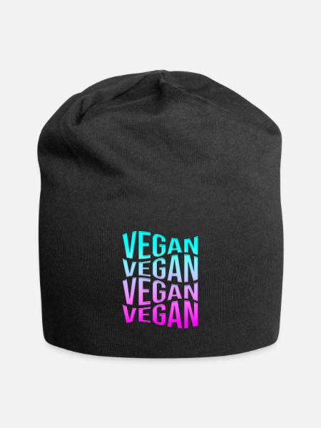 vegan - Jersey-Beanie - Schwarz