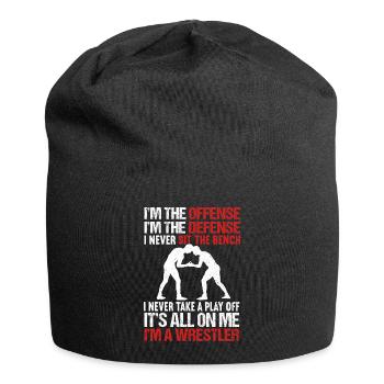 Lutte Lutte Lutteur Lutteur Cadeau de lutteur - Bonnet en jersey - noir - Devant