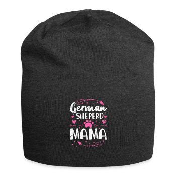 German Shepherd Mother - Jersey Beanie - charcoal grey - Front