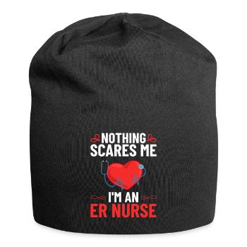 Infirmière d’urgence Premiers soins - Bonnet en jersey - noir - Devant