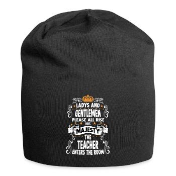 Professeur T drôle de dicteur motif enseignant - Bonnet en jersey - noir - Devant