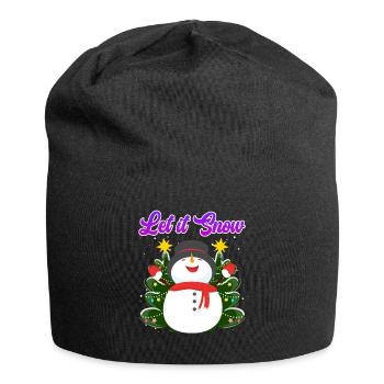Let it Snow Snowman Christmas - Jersey Beanie - black - Front