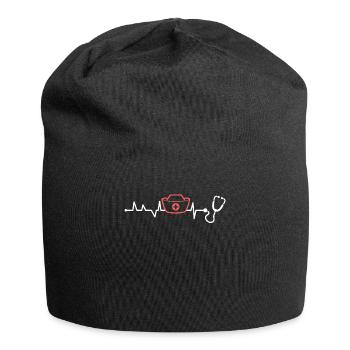 Nurselife Ich liebe meinen Job Krankenschwester - Jersey-Beanie - Schwarz - Vorne