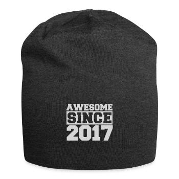 Awesome since 2017 - Jersey Beanie - charcoal grey - Front