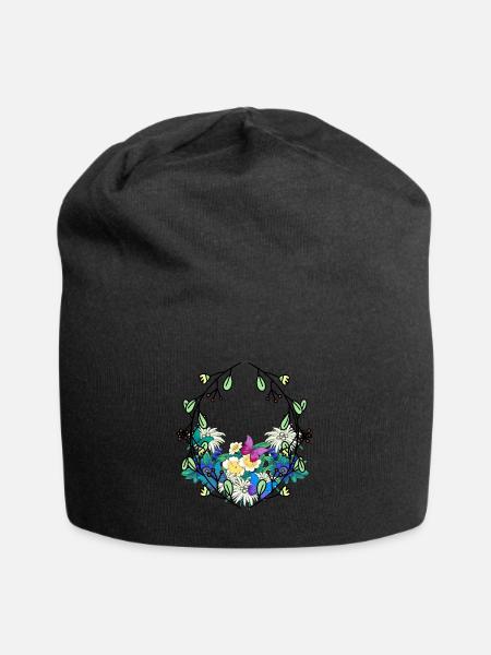 Frühlingsanfang Jahreszeit Naturliebhaber Umwelt - Jersey-Beanie - Schwarz